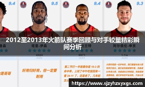 2012至2013年火箭队赛季回顾与对手较量精彩瞬间分析